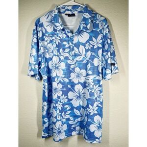 Yatta Golf Polo Shirt Mens XL Performance 4 Way Stretch UPF Hawaiian